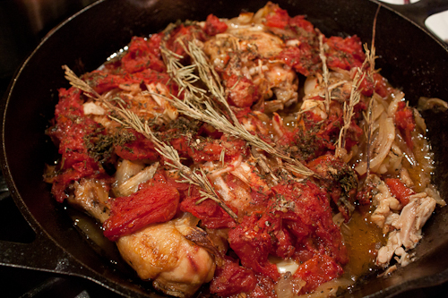 Skillet Baked Tuscan Style Chicken 