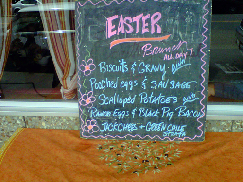 Easter brunch menu at Della Fattoria