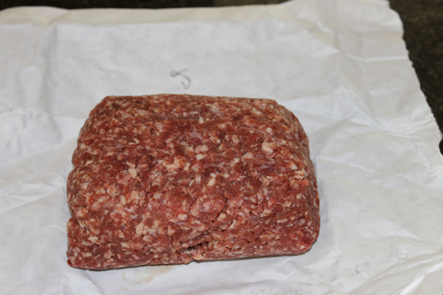 ground meat from the butcher
