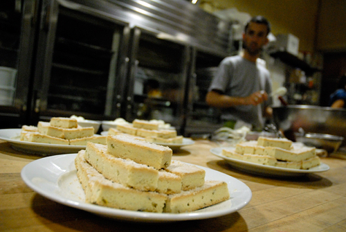 Lavender Shortbread at Perennial Plate Harvest dinner at Tartine Bakery. Photo by Wendy Goodfriend