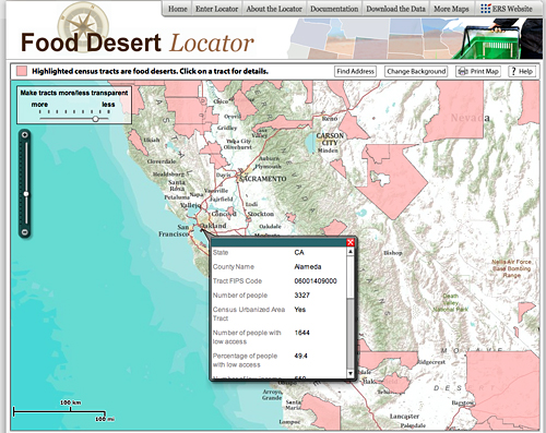 Food Desert Locator - Alameda county
