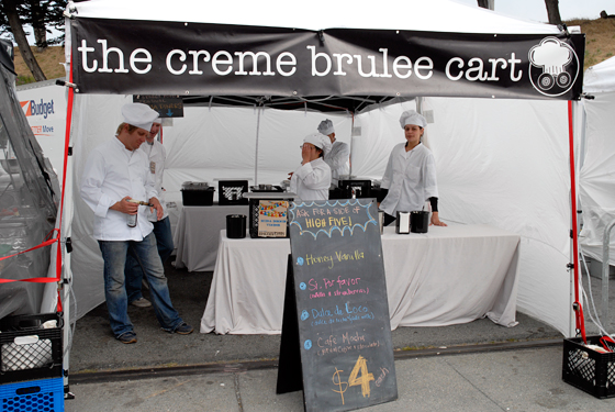 The Creme Brulee Cart. Photo by Wendy Goodfriend