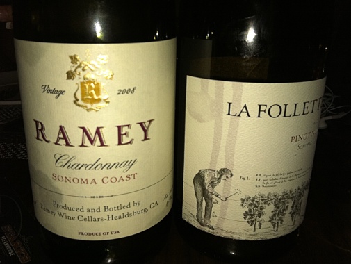 Ramey and La Follette wines. Photo by Lisa Adams Walter