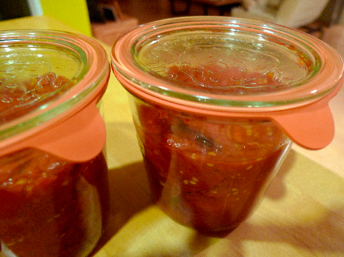 finished canned tomatoes