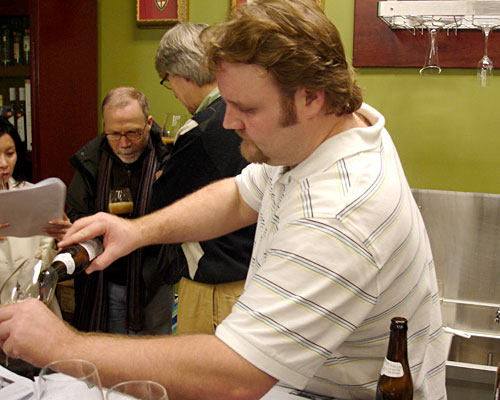 Eric Cripe leads beer tastings at The Jug Shop.