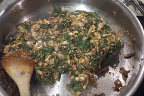 Mushrooms and Spinach