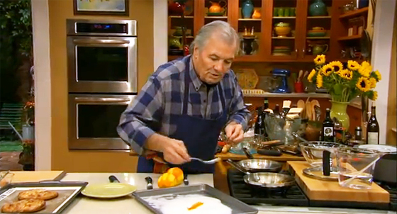 Jacques Pepin demonstrates how to make candied orange peels