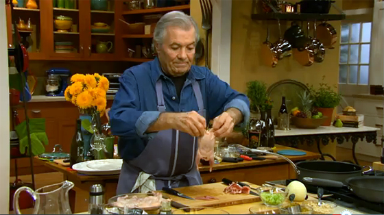 Jacques Pepin demonstrates how to debone a quail.