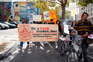 Oakland March Calls on Trader Joe’s to Support Rights for Farmworkers. Photo: Wendy Goodfriend
