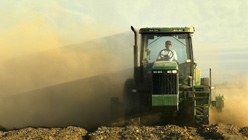 A farmer plows a field near the town of Arvin, southeast of Bakersfield, California. Photo: David McNew/Getty Images