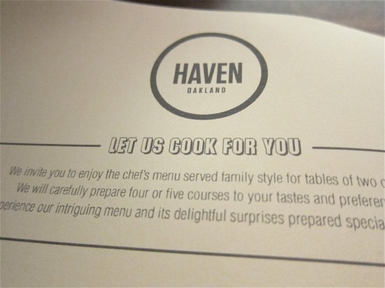 haven menu