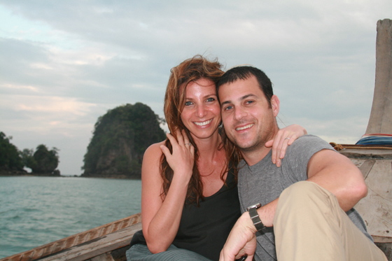 Jon Darsky and his wife Sara on their honeymoon