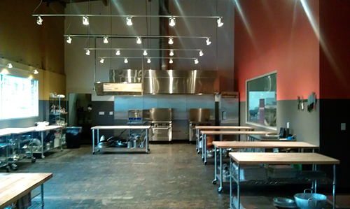A sneak peek inside the new Kitchen on Fire culinary classroom.