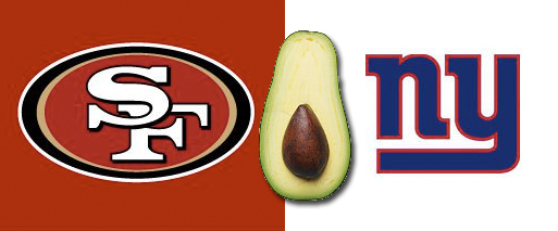 SF 49ers versus NY Giants - avocado advantage