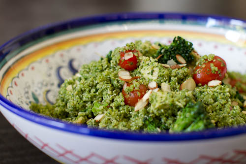 Kale Pesto Quinoa Salad