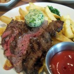 Grilled Bavette steak with Kennebec fries and Cafe de Paris butter