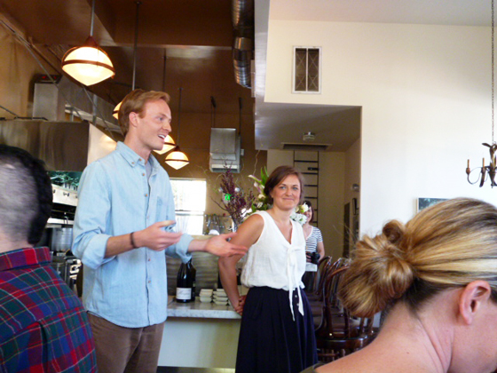 Nate Williams and Julie Pointer in Heirloom Cafe for Kinfolk brunch