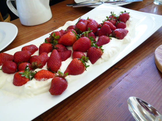Swanton Berry Farm strawberries and cream