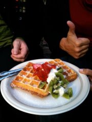 Waffles at Rouge Cafe