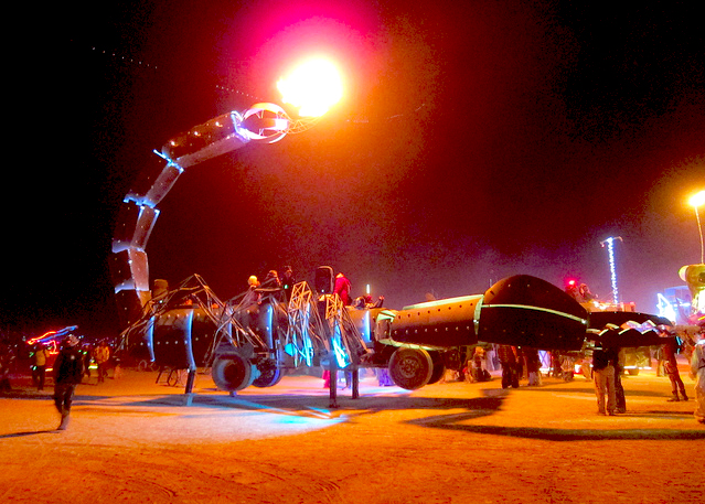 Scorpion art car where the dinner will take place. Photo: Mantis Entertainment