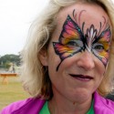 Festival goer with face painting. Photo: Wendy Goodfriend