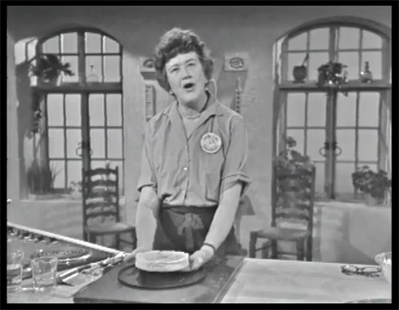 Julia Child on The French Chef making French Tarts, Apple Style