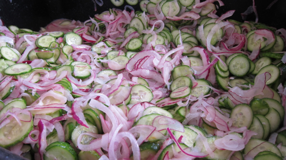 cucumber red onion