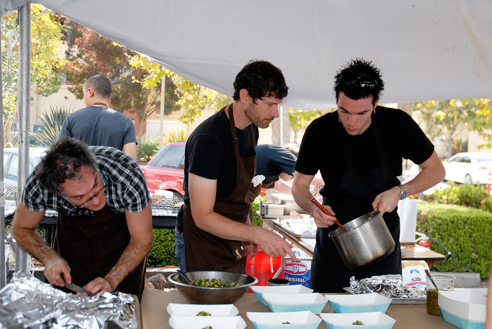 Daniel Patterson and crew at 2012 Eat Real Festival in Oakland. Photo: Wendy Goodfriend