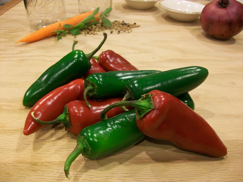 Red and green jalapenos. Photo: Joseph Wrye