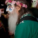 Bearded man at  Dia de los Muertos in SF Mission. Photo: Naomi Fiss