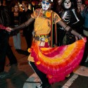 Faces of  Dia de los Muertos dancing in SF Mission. Photo: Naomi Fiss