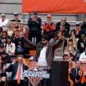 Angel Pagan speaking at SF Giants Celebration. Photo: Wendy Goodfriend