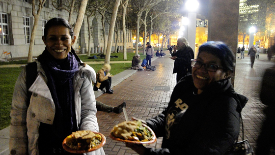 Mayek Querales (left) and Gisel Mociño (right) are college students visiting from Mexico City. 