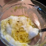 Fold egg whites into potato mixture