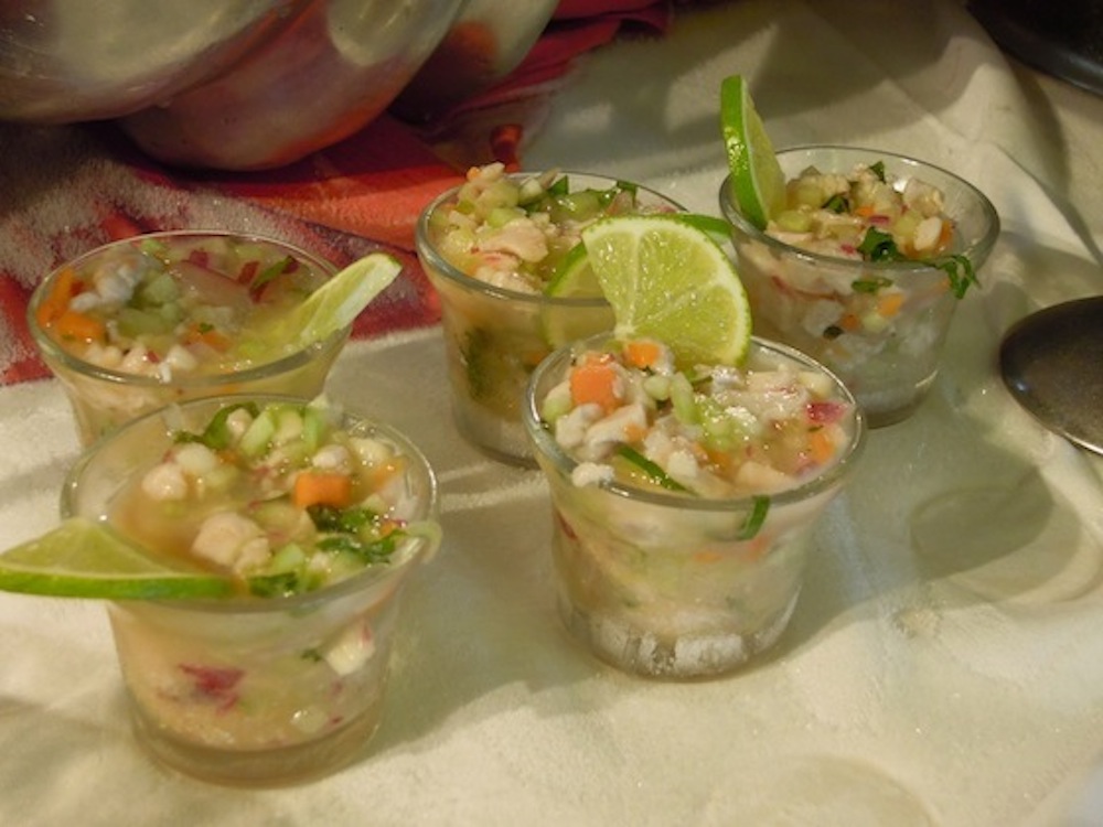 ceviche with lime