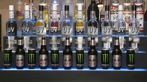 The bar at a surprise birthday party for MTV Teen Wolf's Stephen Lunsford, presented by Monster Energy Drinks in November in Los Angeles. Photo: Todd Williamson/Invision/AP