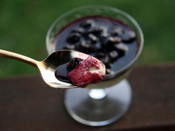 Vanilla Pudding With Roasted Fruit Photo: Deena Prichep for NPR