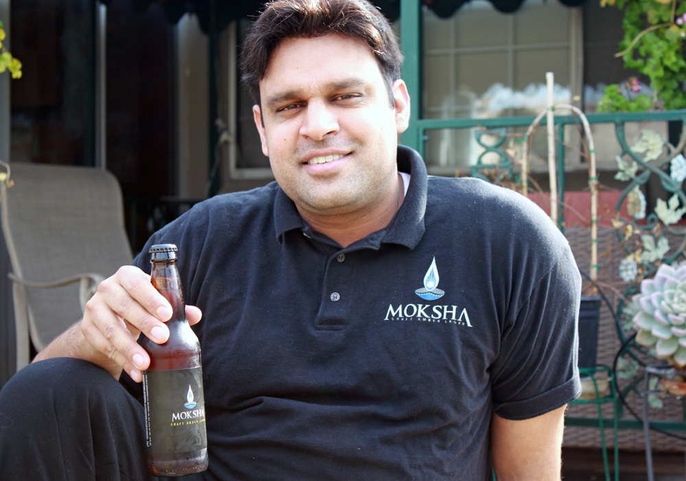 Mukul Jain launched Moksha Beer at SF Beer Week 2012, with its first product based on a beer recipe from an uncle in India.