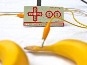 Making a banana piano is easy with the MaKey MaKey. Photo: Jay Silver/Flickr