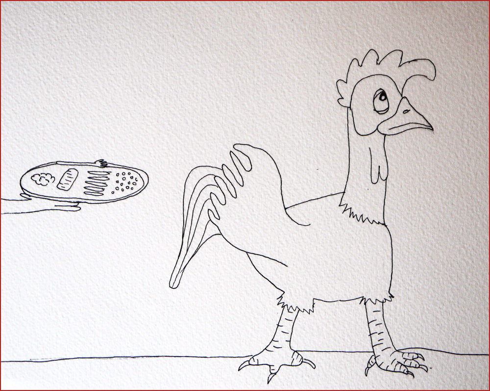 The Rooster. Illustration by Lila Volkas