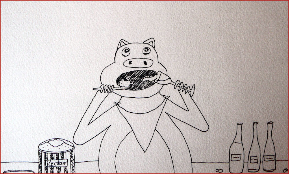The Pig. Illustration by Lila Volkas
