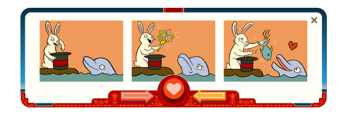The Dolphin is not initially excited by The Rabbit's traditional inedible Valentine's gift - but the magic hat comes through with the perfect gift of love.