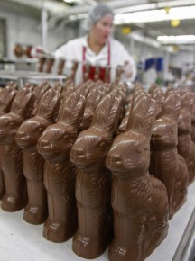 While many people enjoy sweet treats -- like these chocolate bunnies -- the price of a key ingredient has some people bitter. A government subsidy program is criticized for keeping sugar prices too high. But as prices fall, the government may buy 400,000 tons of sugar to help struggling processors. Photo: Toby Talbot/AP