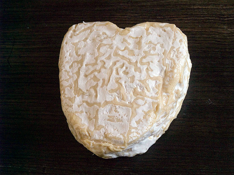 French Neufchâtel is a cheese made in the region of Normandy and usually sold in heart shapes. Photo: Myrabella