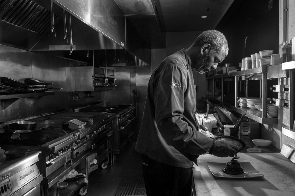Chef David Lawrence in the 1300 on Fillmore kitchen. Photo courtesy of 1300 Fillmore