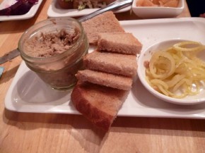 Chopped Chicken Liver, Toast and Pickled Baby Fennel