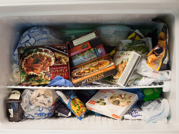 The NPR Science Desk freezer: now we know we can't presume it's germ-free. Photo: Daniel M.N. Turner/NPR
