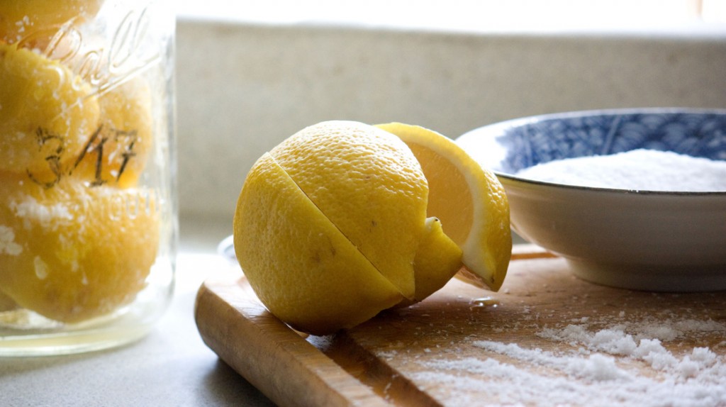 All you need for preserving lemons is a jar with a tight-fitting lid, lemons and salt -- and time. Photo: T. Susan Chang for NPR