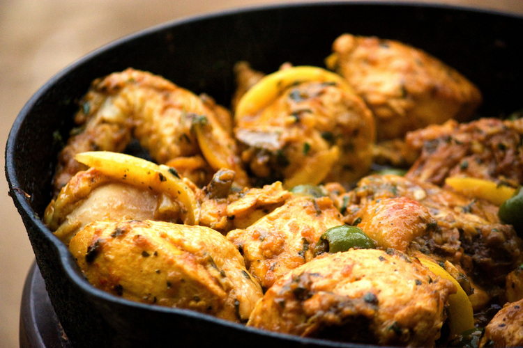 Chicken With Preserved Lemon And Green Olives. Photo: T. Susan Chang for NPR