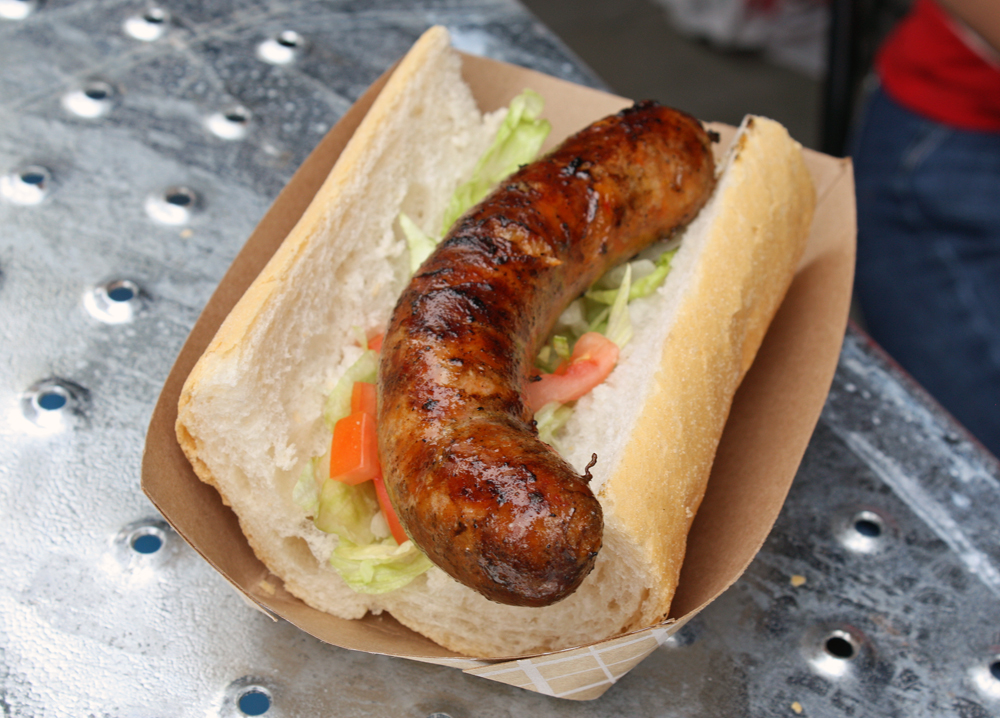 Vaucresson Sausage Co. has been making Creole sausages since 1899. It was one of Jazz Fest's original food vendors. Photo credit: Tilde Herrera